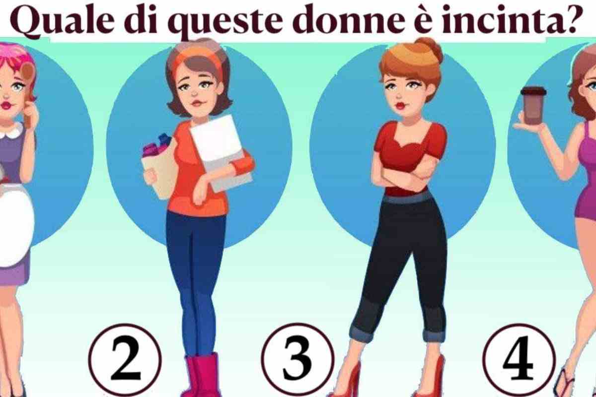 Donna incinta test visivo