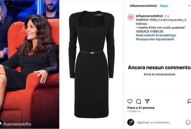 Sabrina Ferilli costo abito